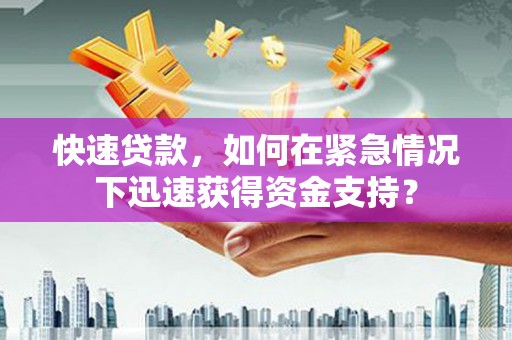 洋山快速贷款，如何在紧急情况下迅速获得资金支持？