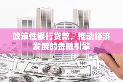 洋山政策性银行贷款，推动经济发展的金融引擎