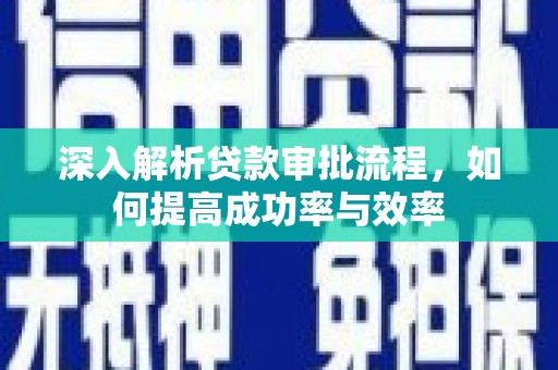 洋山深入解析贷款审批流程，如何提高成功率与效率