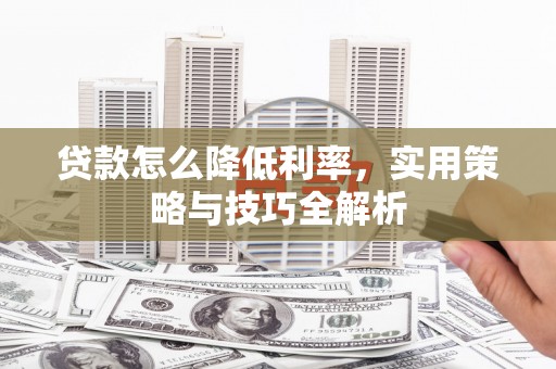 洋山贷款怎么降低利率，实用策略与技巧全解析