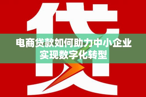 洋山电商贷款如何助力中小企业实现数字化转型
