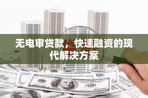 洋山无电审贷款，快速融资的现代解决方案