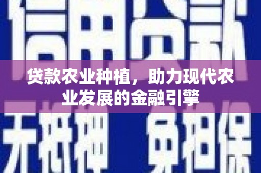 洋山贷款农业种植，助力现代农业发展的金融引擎