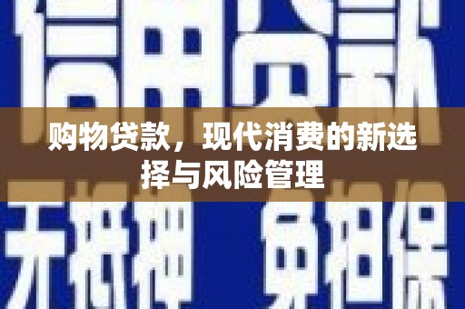 洋山购物贷款，现代消费的新选择与风险管理