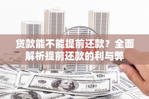 洋山贷款能不能提前还款？全面解析提前还款的利与弊