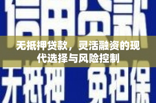 洋山无抵押贷款，灵活融资的现代选择与风险控制