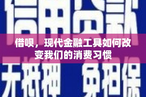 洋山借呗，现代金融工具如何改变我们的消费习惯