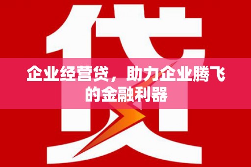 洋山企业经营贷，助力企业腾飞的金融利器