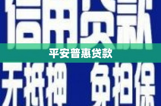 洋山平安普惠贷款